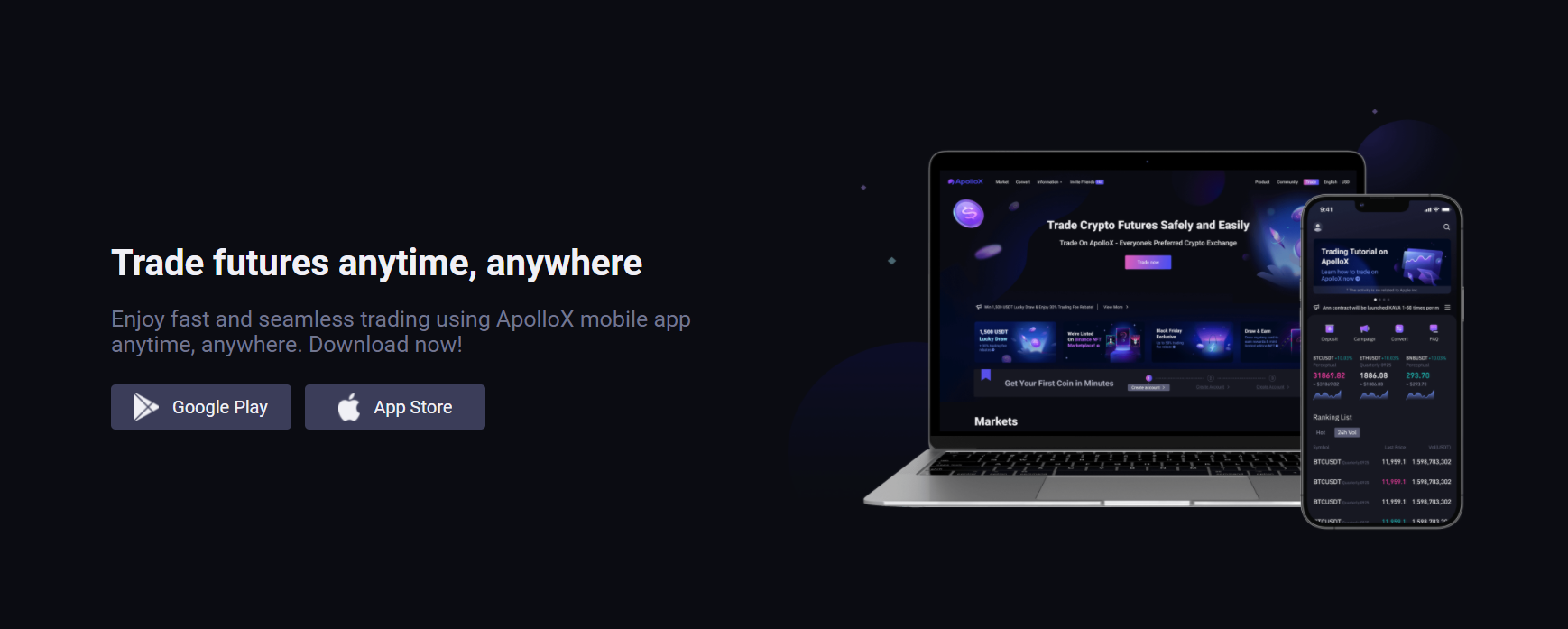 A plataforma de negociação de derivativos ApolloX está disponível no aplicativo móvel A plataforma de negociação de derivativos ApolloX está disponível no aplicativo móvel