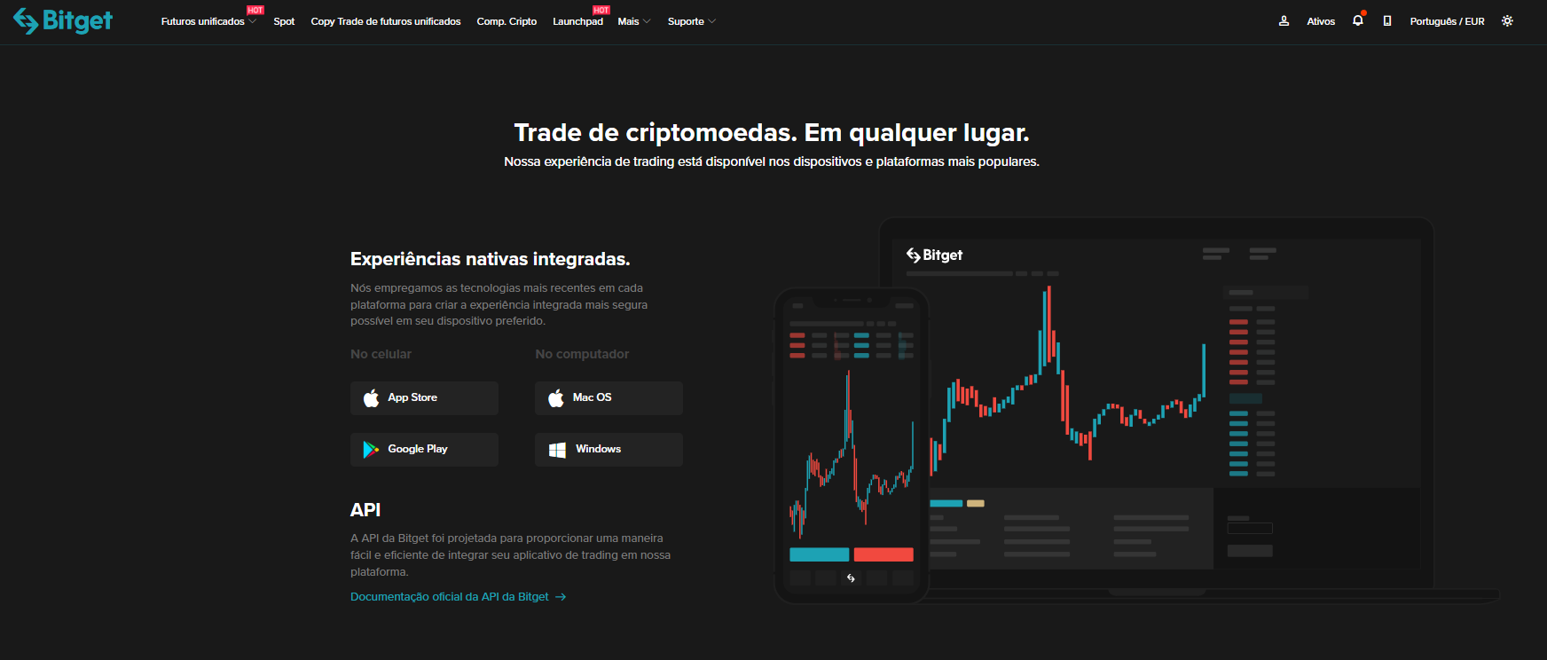 Aplicativo móvel Bitget Aplicativo móvel Bitget