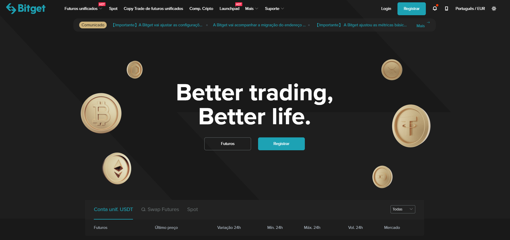 Troca de derivativos de criptomoedas Bitget Troca de derivativos de criptomoedas Bitget