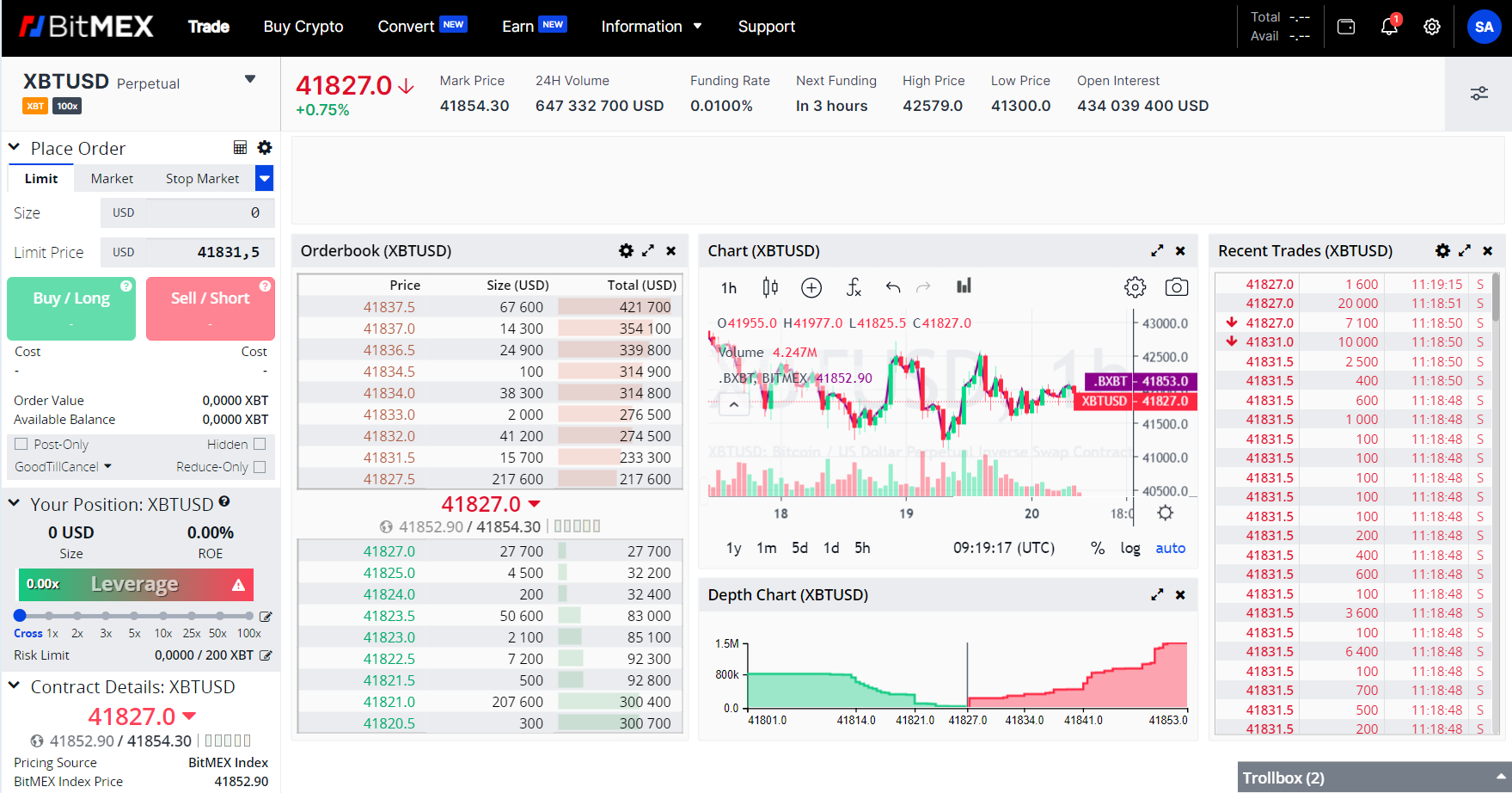 Sala de negociação da plataforma de negociação de derivativos de criptomoedas BitMEX Sala de negociação da plataforma de negociação de derivativos de criptomoedas BitMEX