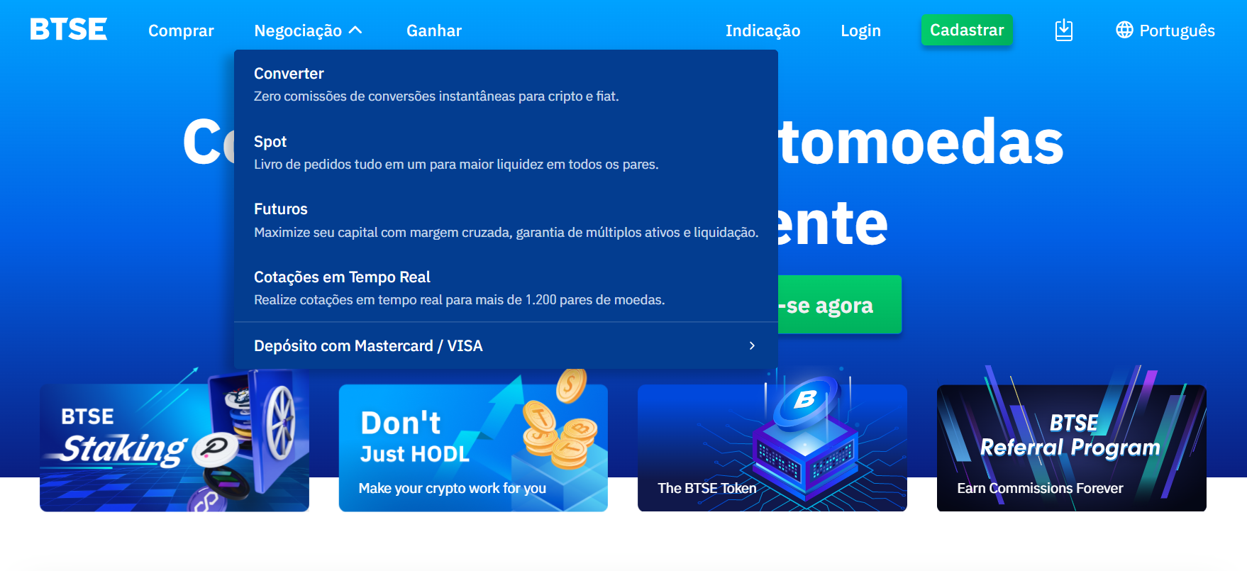 Lista de derivativos de criptografia BTSE Lista de derivativos de criptografia BTSE