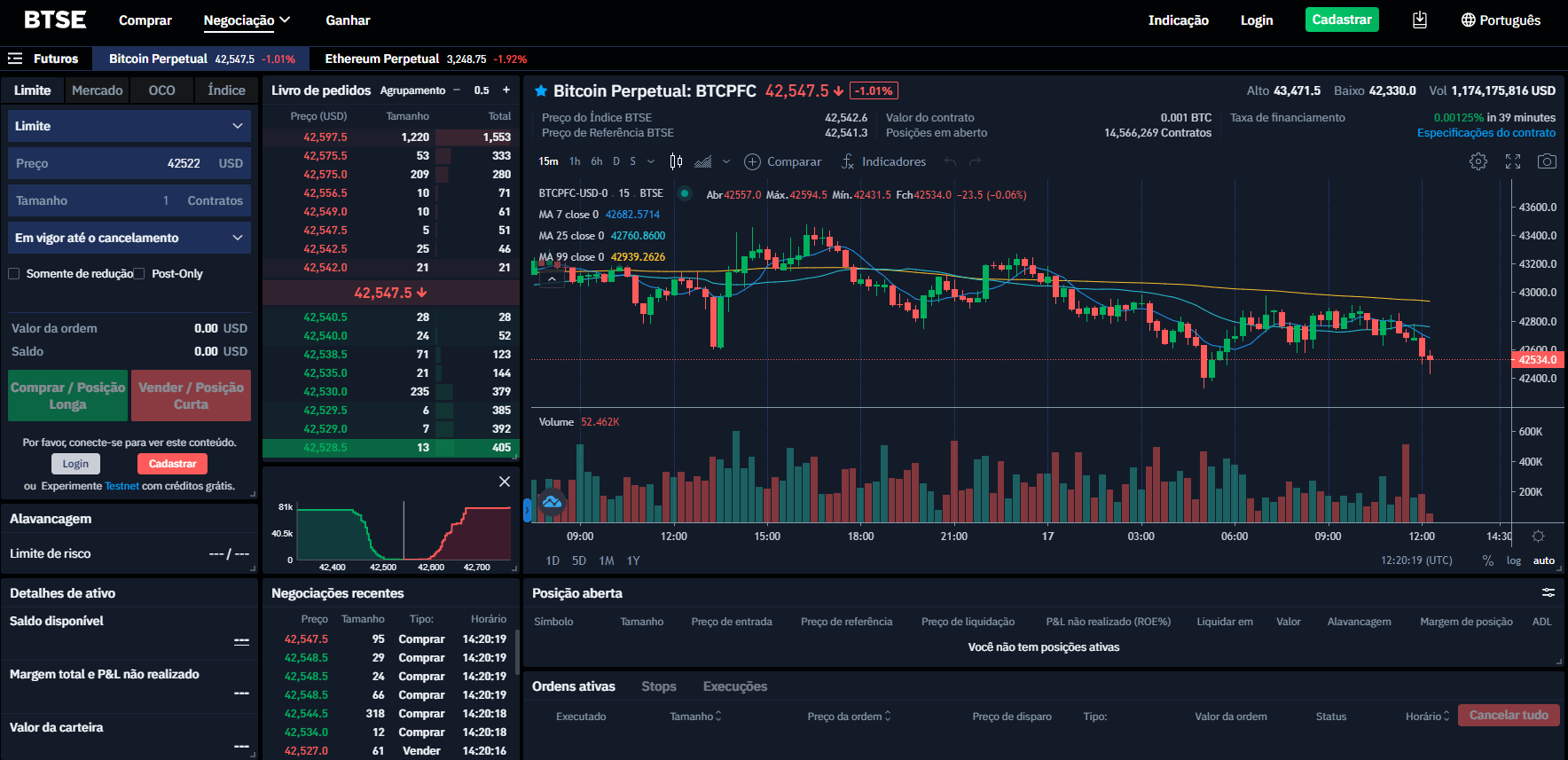 Negociação de derivativos de criptografia BTSE Negociação de derivativos de criptografia BTSE