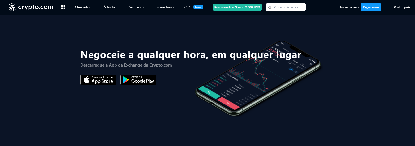 Crypto.com está disponível na versão móvel Crypto.com está disponível na versão móvel