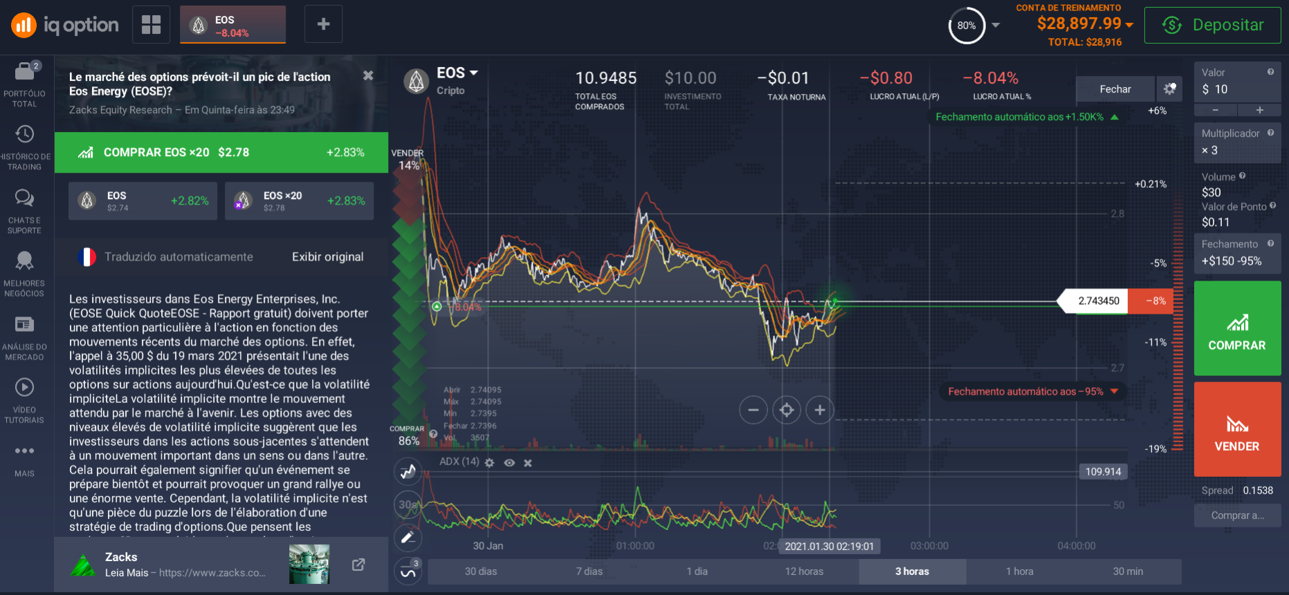Informação sobre EOS Informação sobre EOS