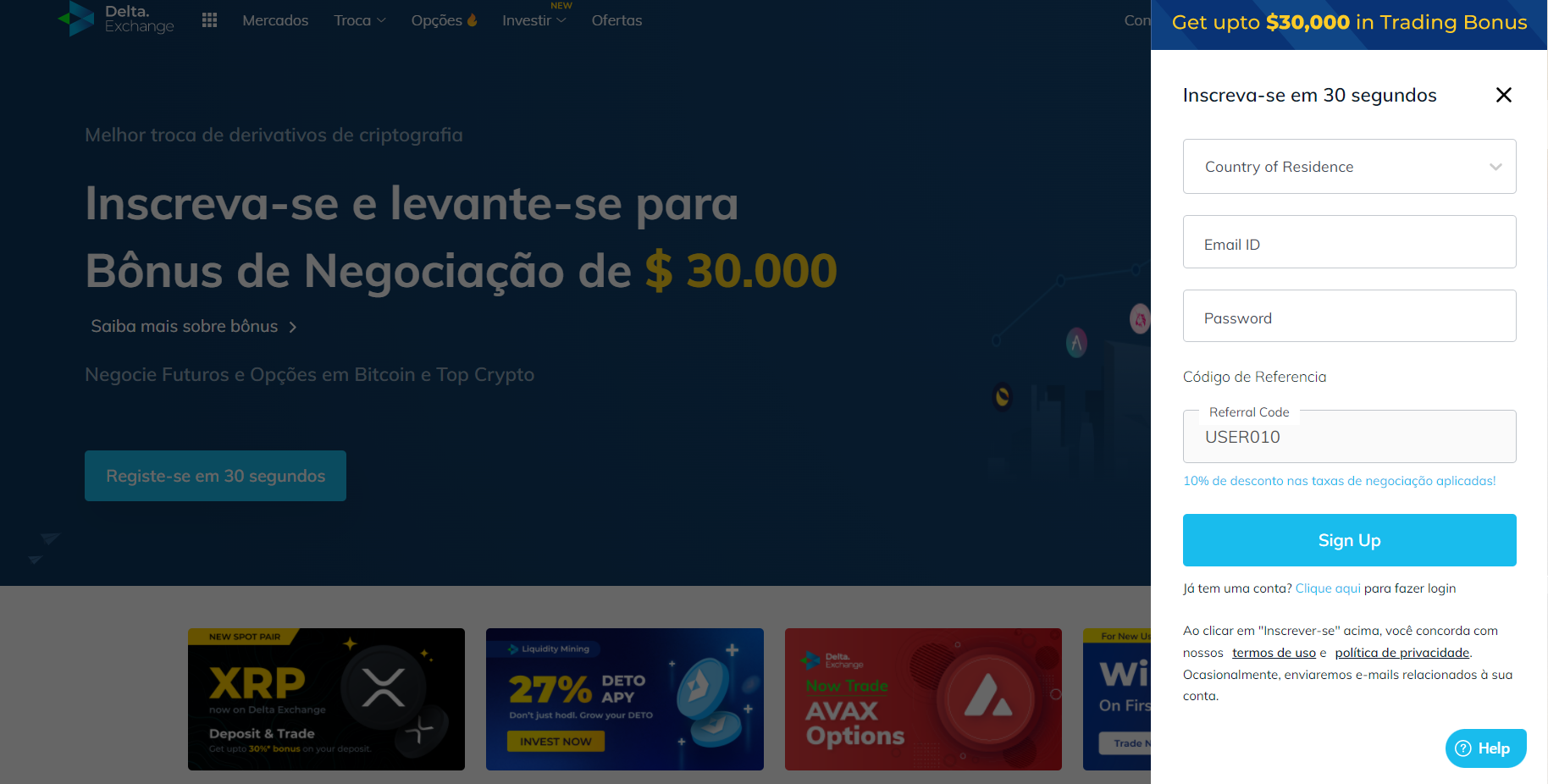 Página de registro Página de registro
