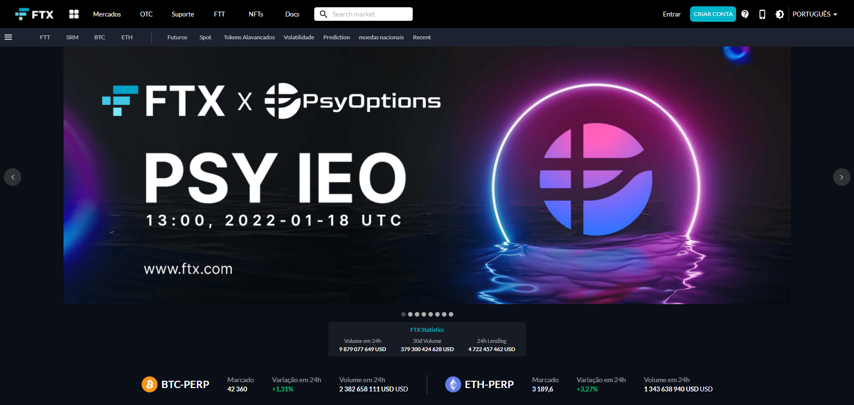Plataforma de negociação de derivados de criptomoedas FTX Plataforma de negociação de derivados de criptomoedas FTX