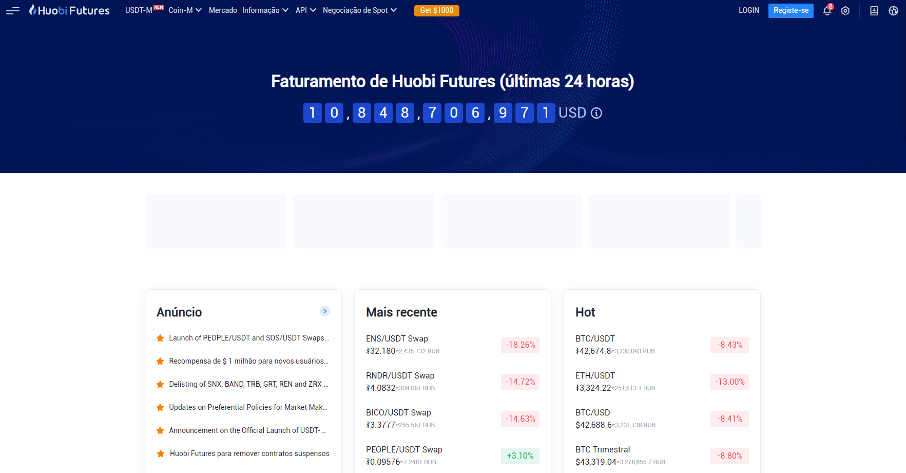 A plataforma Huobi Global oferece negociação com futuros de criptomoedas A plataforma Huobi Global oferece negociação com futuros de criptomoedas