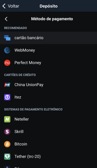 Completar o seu depósito de uma forma que lhe convenha Completar o seu depósito de uma forma que lhe convenha