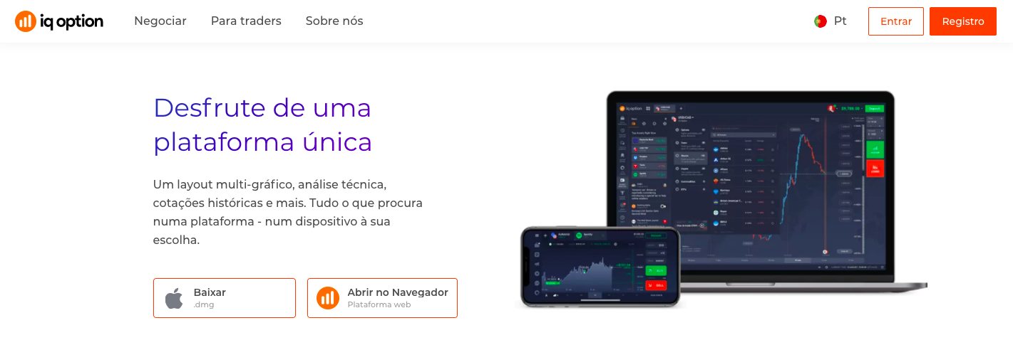 Aplicativo móvel IQ Option Aplicativo móvel IQ Option