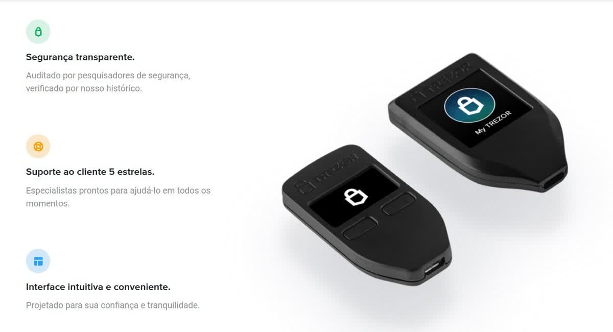 Pontos fortes de Trezor Wallet Pontos fortes de Trezor Wallet